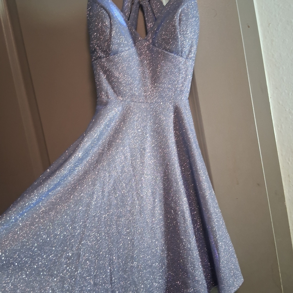 City Studio Light Purple Dress with Sparkle Detail - Picture 3 of 6